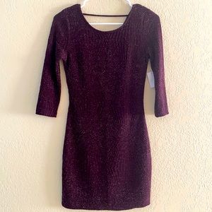Dark purple mini dress